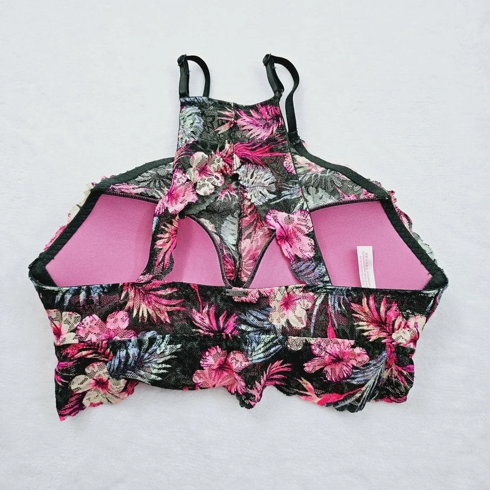 Victoria's Secret Pink Bra Push Up Lace Bra Pullover‎ Wire Support Small